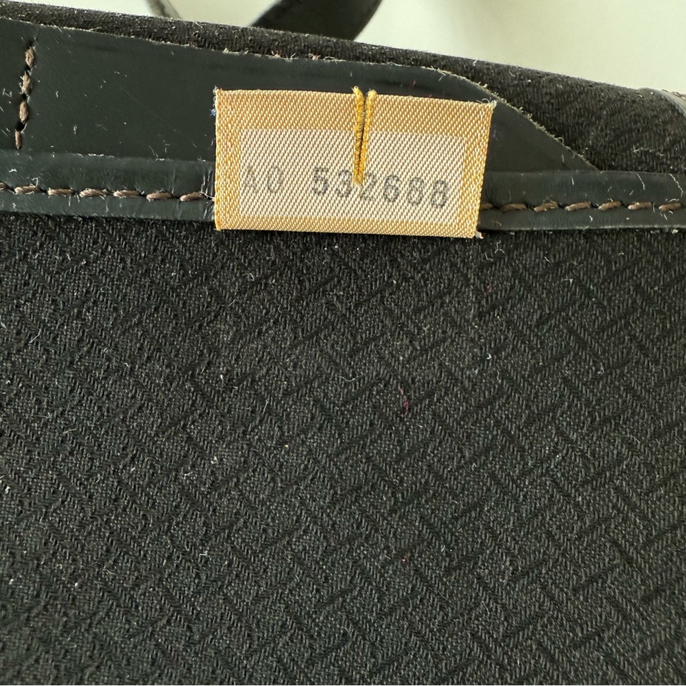 Dooney & Bourke Vintage Black Canvas Tote Bag with Gold Accents - Picture 12 of 13